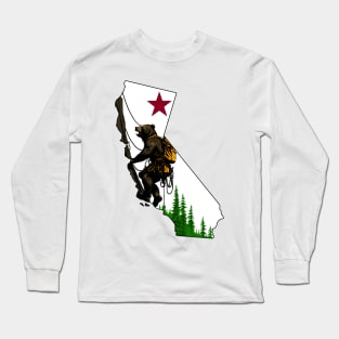 Rock Climbing California Bear Long Sleeve T-Shirt